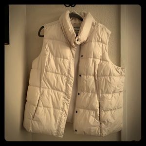 White puffy vest